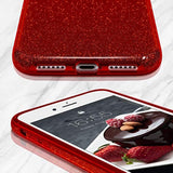 MATEPROX - Carcasa para iPhone 7, diseño de purpurina