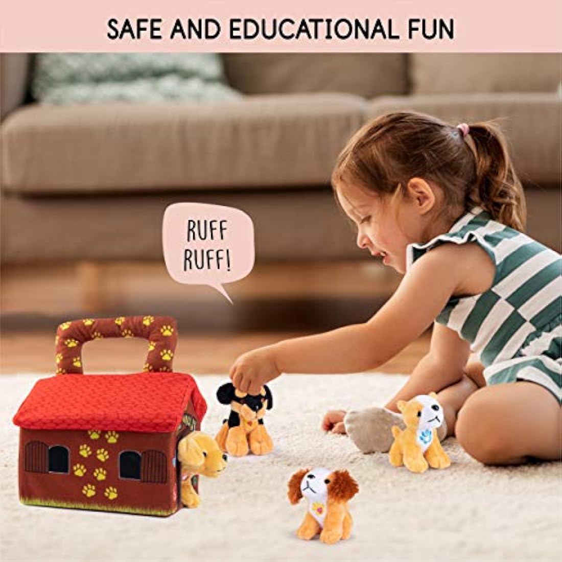 Juguete de portabebés para perritos de peluche suaves
