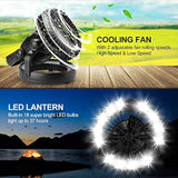 Lámpara LED portátil con ventilador para emergencias y campi
