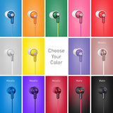 Auriculares in-ear con micrófono (metal), color violeta