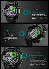 Fanmis Military Multi Function Digital LED Reloj de cuarzo Resistente al agua Electrónica Sport Relojes Rojo