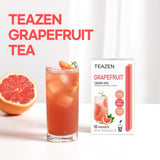 TEAZEN Té de Toronja Sin Azúcar, Hibisco y Verde, 10 Pks
