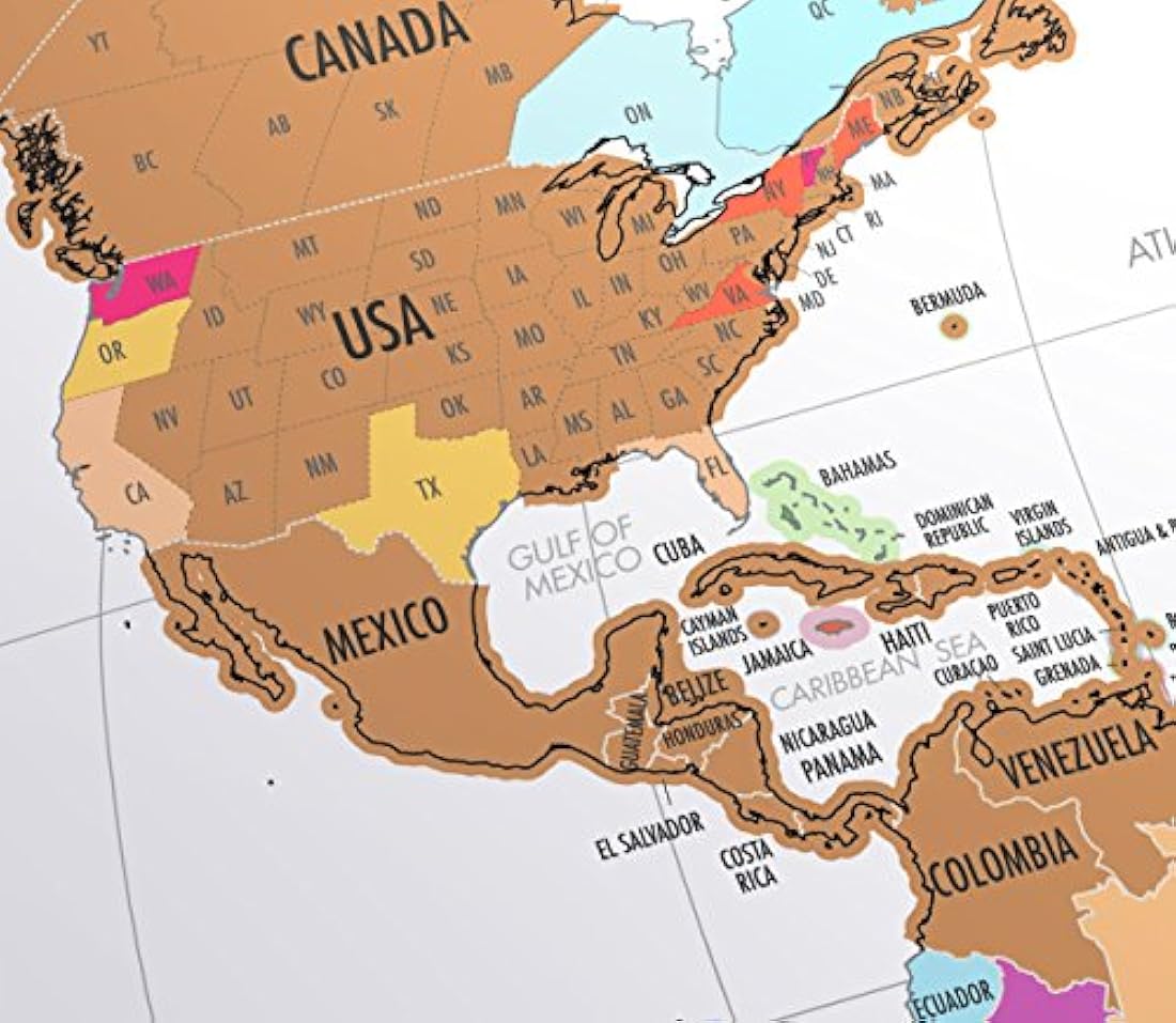 Mapa de viaje. banderas y envoltorio para regalo