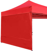 Toldo desplegable 10'x10' con pared lateral y cintas de sujeción