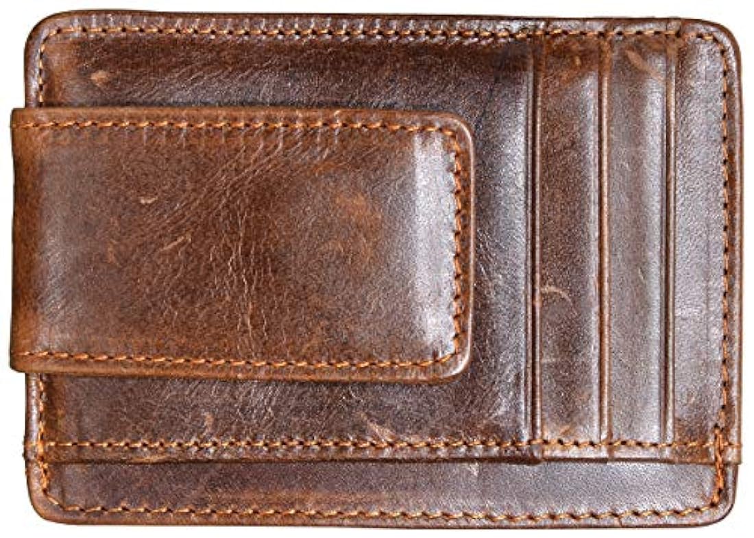 Hopsooken cartera con bolsillo frontal para hombre