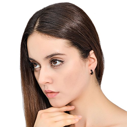 6 pares de aretes de acero inoxidable