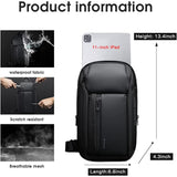 Morral impermeable ligero para hombre de color negro