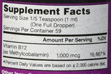Bricker Labs B-12 Blast Methylcobalamin Vitaminas, naturales de frambuesa, 2 Fluid Ounce