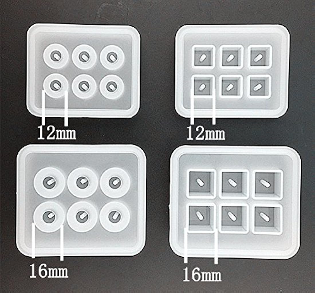 2pcs/set Sphere Bead with Holes Resin Epoxy for Jewelry Polymer Pearl Clay DIY Cake 3D Drop Glue Crafting Decor Silicone Mold Tool