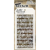 Plantilla de concierto anónimo estampado, 21,5 x10,5x0,1 cm