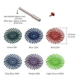 Kit de cepillos abrasivos de disco de cerdas 60pcs 25mm 1