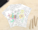 tarjetas de papelería para colorear para adultos