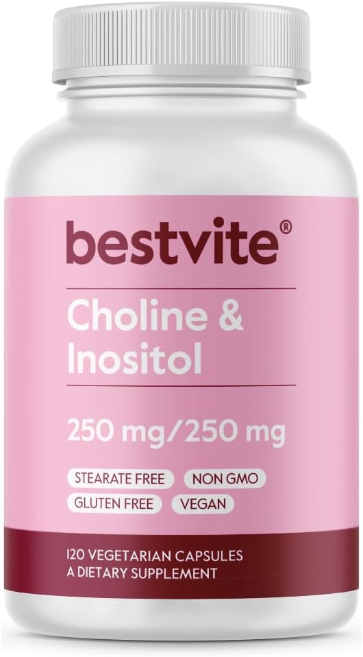 Bestvite Choline Inositol 500mg Vegan Sin rellenos 120 cápsulas