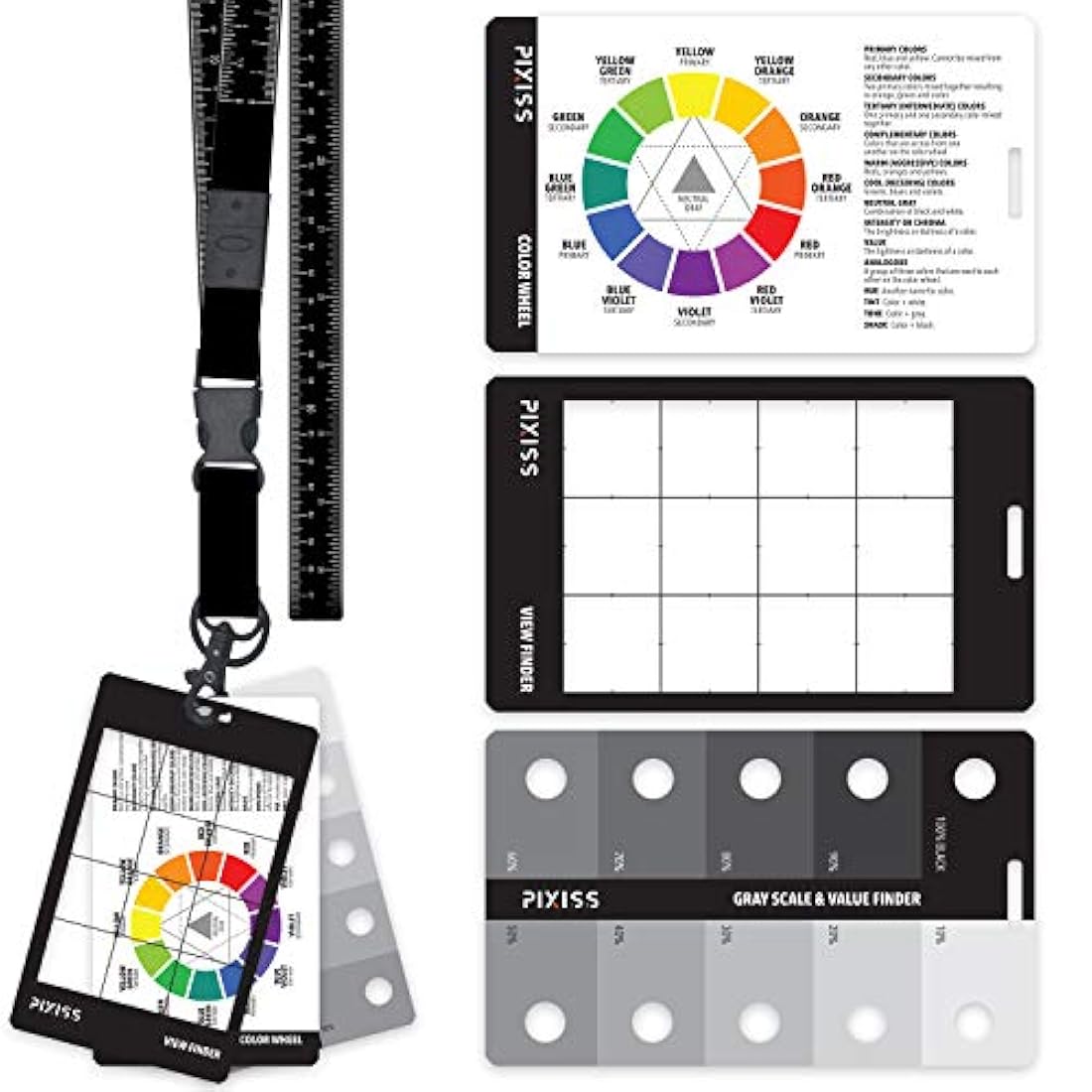 Buscador de valores de escala gris, rueda de color, visor