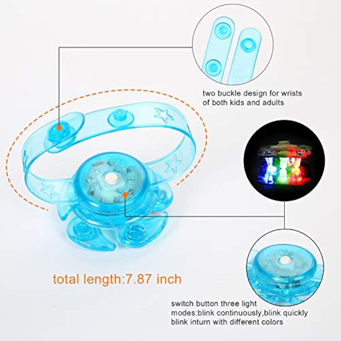 Paquete de 14 pulseras luminosas para niños de Wellovo