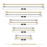 Extensores de collar, 10 piezas de acero inoxidable oro
