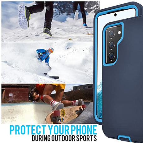 Funda para Galaxy S22 Plus, protección contra caídas, resistente al agua, a prueba de golpes, caídas, polvo, funda protectora de 3 capas para Samsung Galaxy S22 Plus 5G