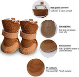 URBEST Dog Shoes with Hook Loop Closure Booties Pet Dog Chihuahua Shoes Boots, 4Pcs