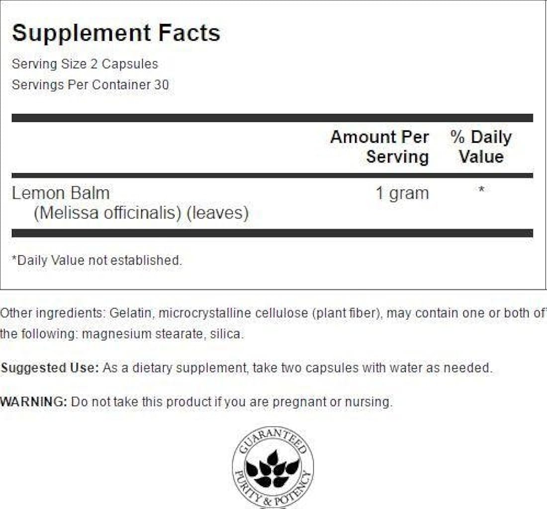 Bálsamo de Limón 500 mg 60 Caps