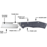 Cuchillo de bolsillo plegable color gris