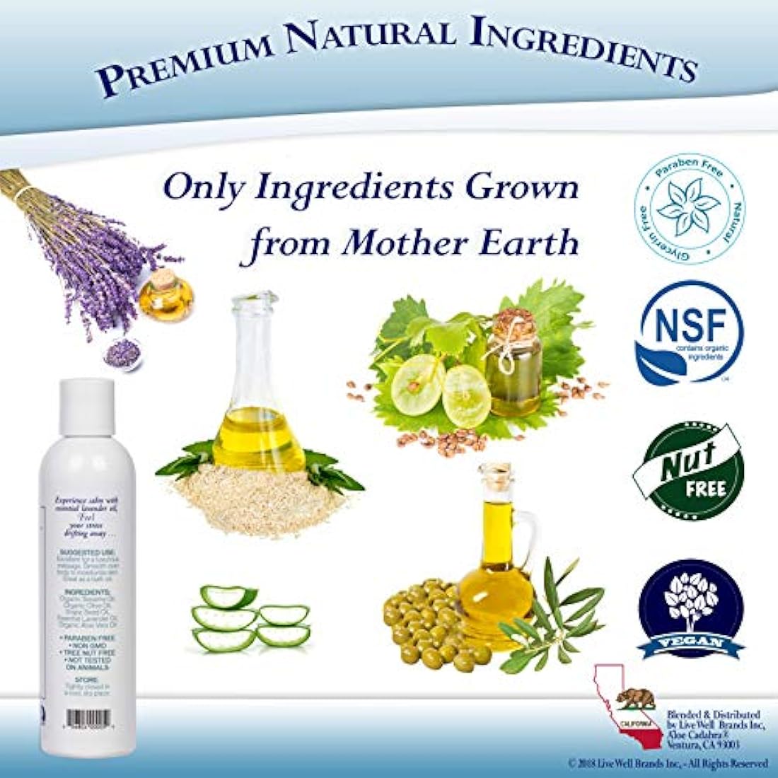 Aceite de masaje corporal de aloe Cadabra mejor para baños