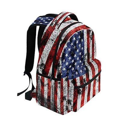 Morrales Mochila con estampado de bandera americana