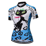 Camiseta de ciclismo con diseño de gato