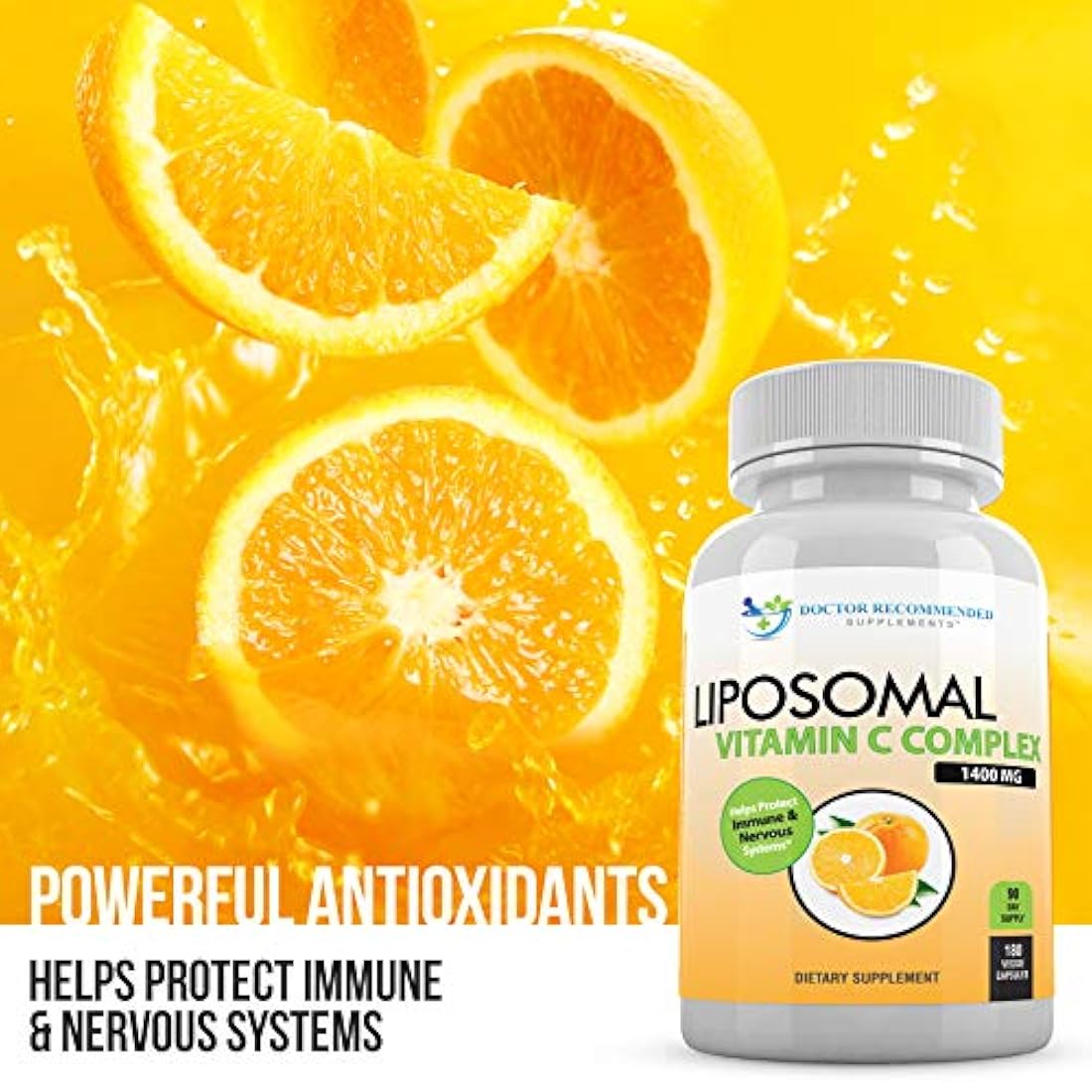 Vitamina liposomal C 1400mg por porción - 180 cápsulas