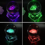 lampara con sistema solar, bola de cristal Galaxy