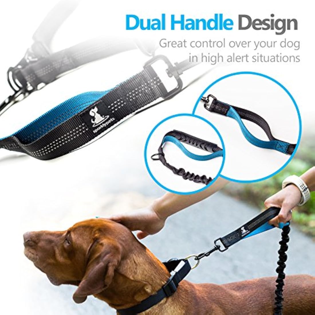 SparklyPets Correa para perro manos libres para perros