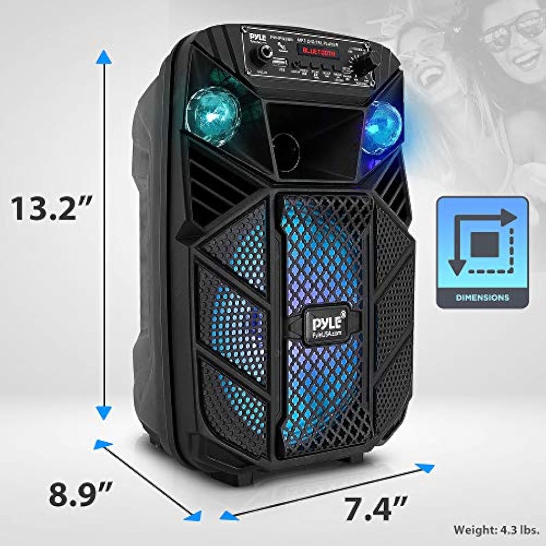 Parlantes Sistema de altavoces portátil con Bluetooth 300V PPHP838B