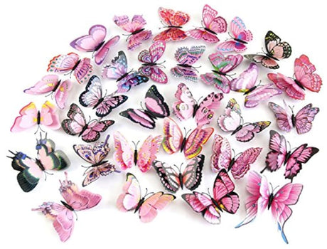 DaGou 12 mariposas en 3D para pared, decoraciones