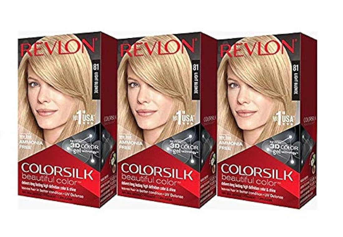 Revlon Colorsilk Hermoso color, rubio claro, 3 unidades
