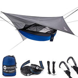 Hamaca doble portátil para camping con mosquitera 118 x 7