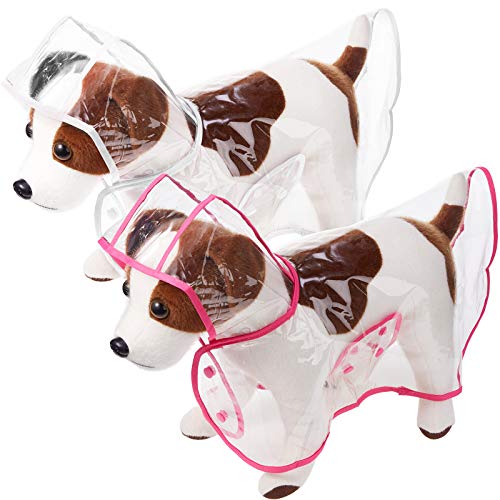 Chubasquero de plástico para mascotas, impermeable, con capucha, para cachorros, ropa de lluvia para perros pequeños y medianos