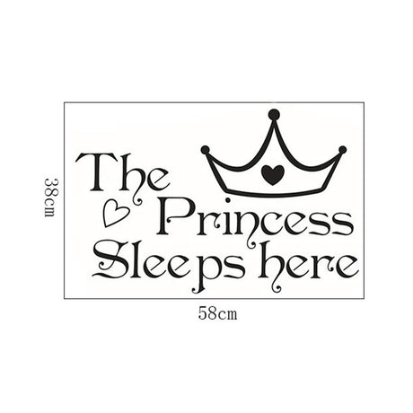 Stickers de Pared Princesa, Decoración PVC para Niña