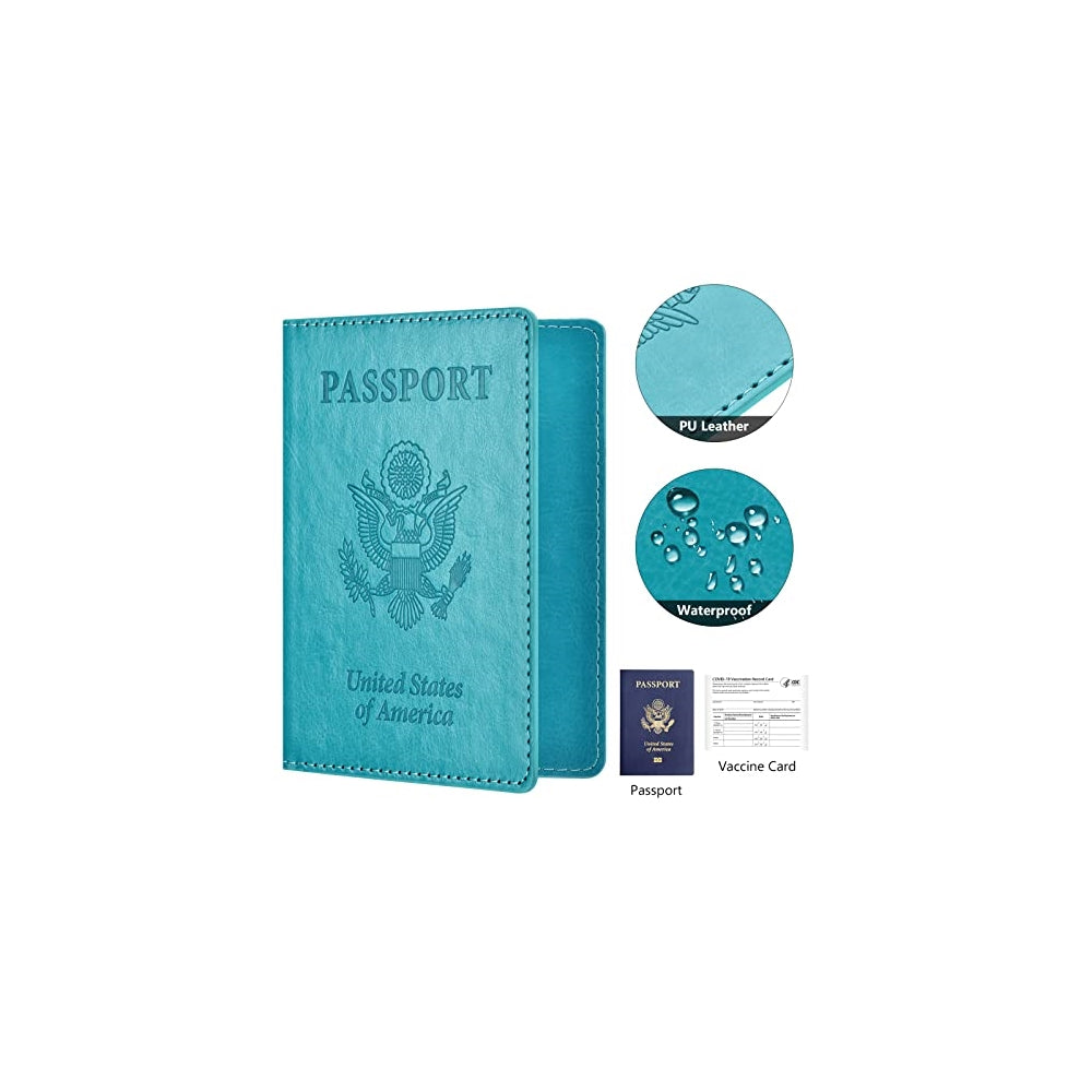 Porta Documentos y Tarjetas Soporte para pasaporte turquesa