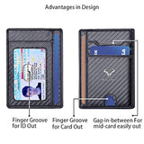 Billetera delgada Bulliant para hombres bloqueo RFID