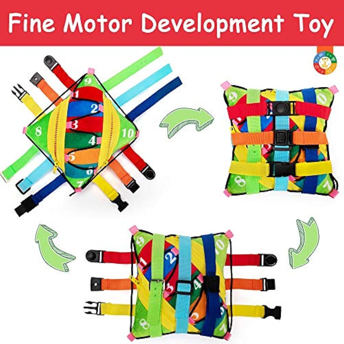 Peluche de hebillas de colores