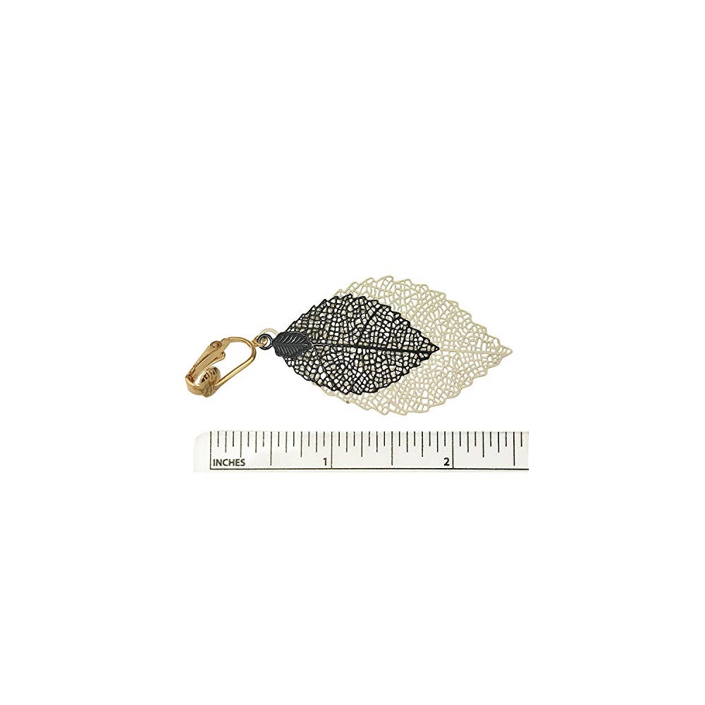 Aretes colgantes de filigrana victoriana con broche