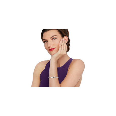 Pulseras  trenzada de plata de ley italiana