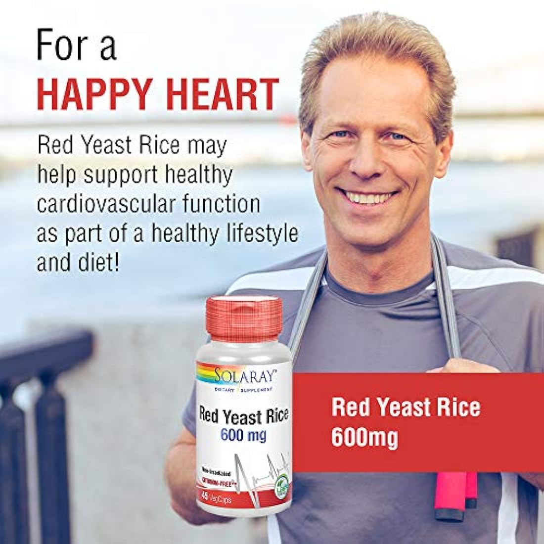 Solaray Red levadura Arroz, 600 mg, 1, 1