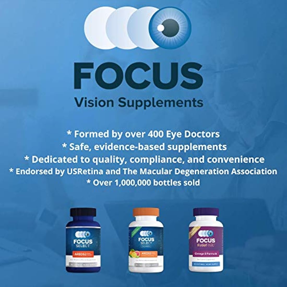 Focus MaculaPro - AREDS Based Eye Vitamin-Mineral Supplement (180 ct. 90 Day Supply) -AREDS Based Vitamins for Non-Smokers - AREDS Based Supplements