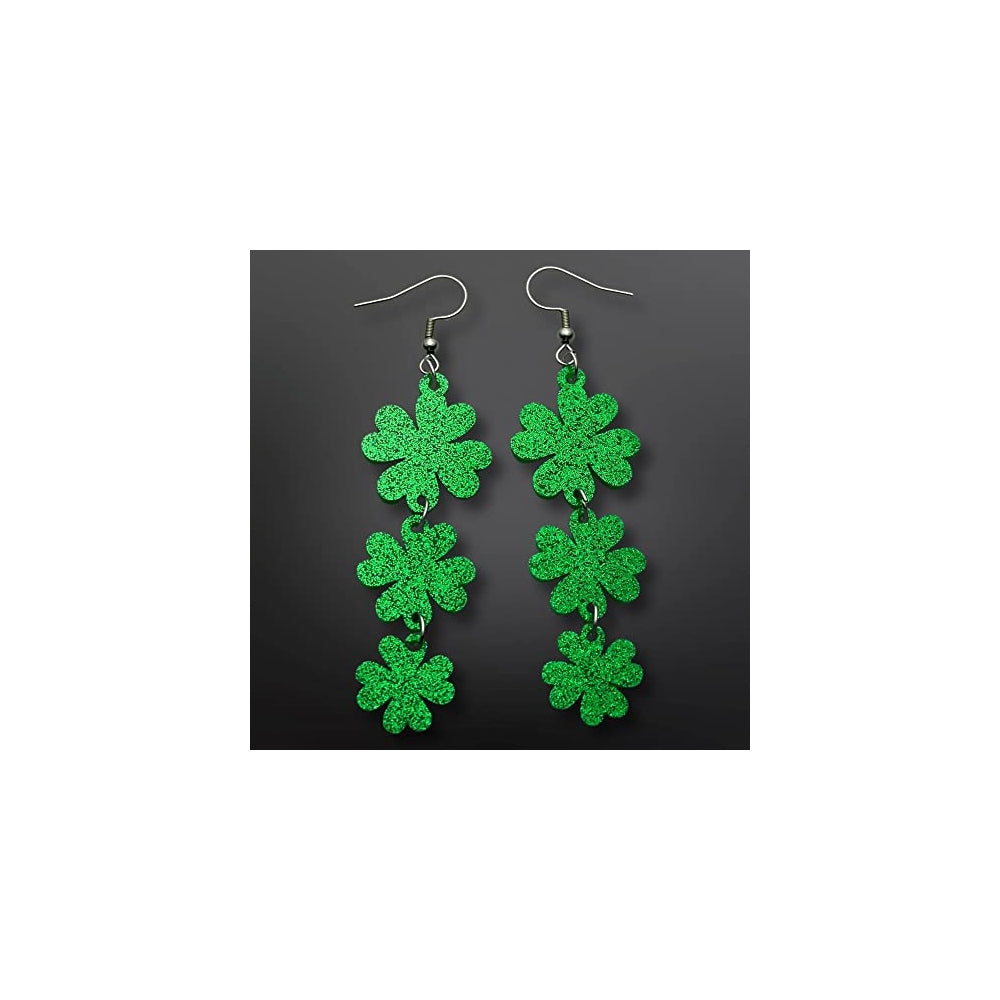 Aretes de trébol de San Patricio para mujer