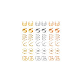 Aretes de clip de acero inoxidable con clip para mujeres