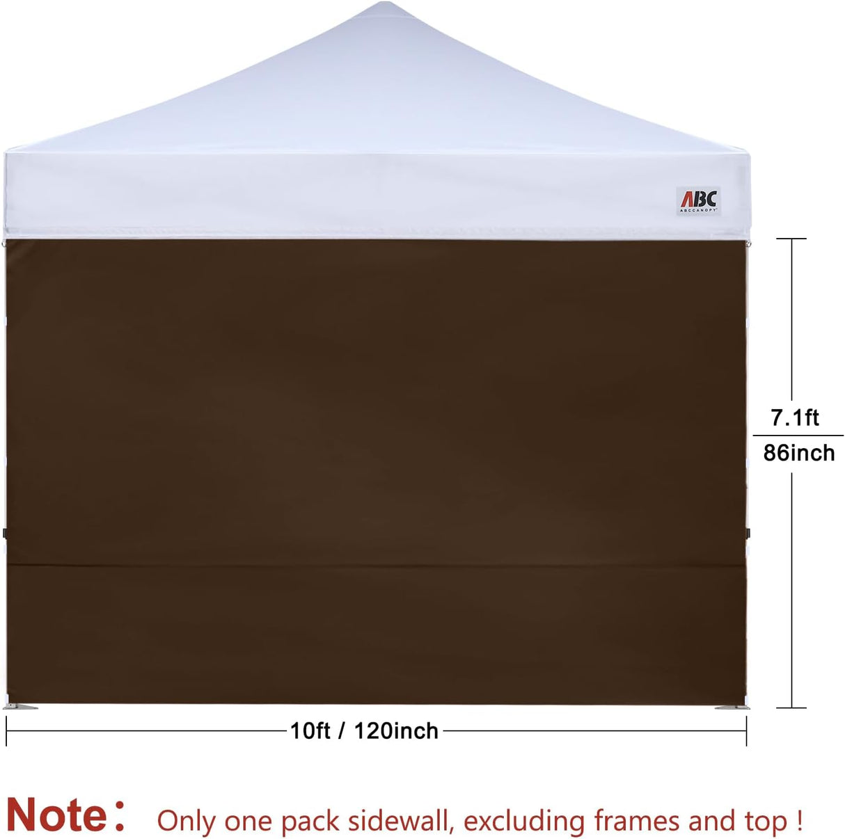 Toldo desplegable 10'x10' con pared lateral y cintas sujetadoras