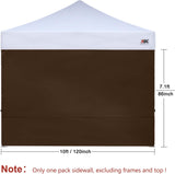 Toldo desplegable 10'x10' con pared lateral y cintas sujetadoras