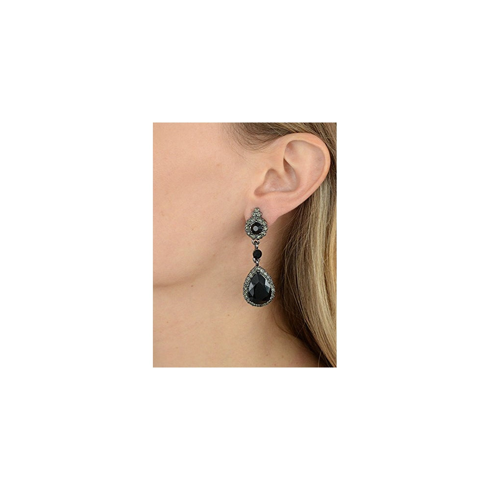 Aretes colgantes de lágrima para mujeres