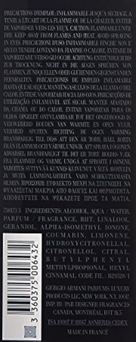 Eau de Toilette Code Armani Spray para Hombre