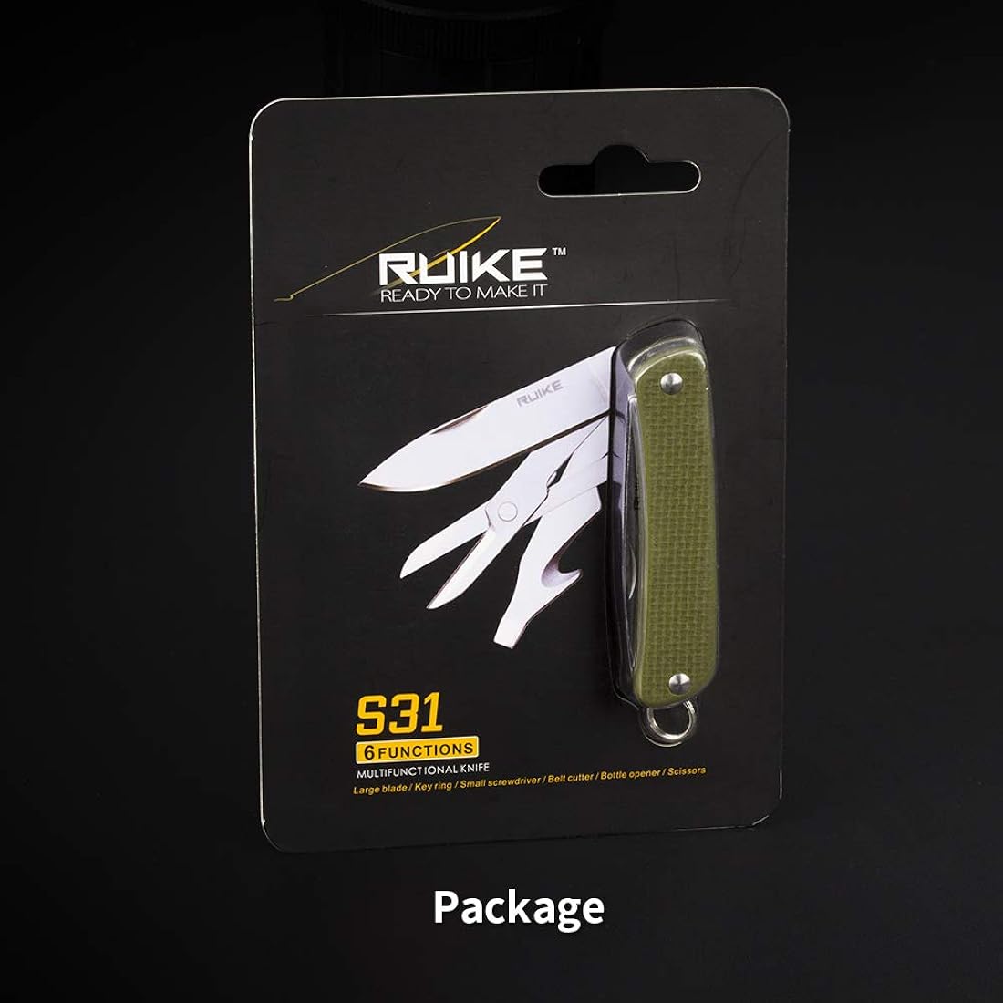 Cuchillo de bolsillo plegable 6 en 1 acero inoxidable